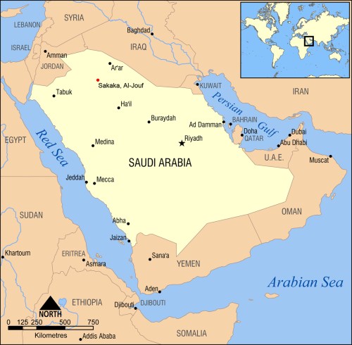 Map of Saudi Arabia